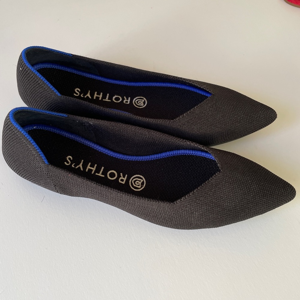 Rothy's Black Pointed Toe Flats